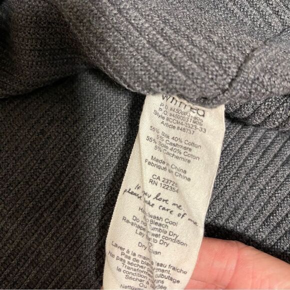 Aritzia Wilfred Blanchard Silk & Cashmere Grey Ribbed Sweater Size XS - Picture 11 of 16